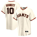 Yuxns SF.Giants #10 Casey Schmitt Player Cream Home Game Stitched Jerseys