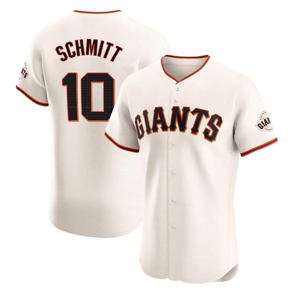 Yuxns SF.Giants #10 Casey Schmitt Player Cream Home Limited Elite Stitched Jerseys