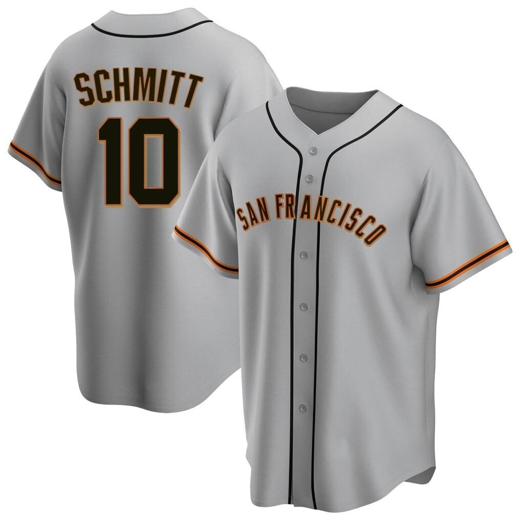 Yuxns SF.Giants #10 Casey Schmitt Player Gray Home Game Stitched Jerseys