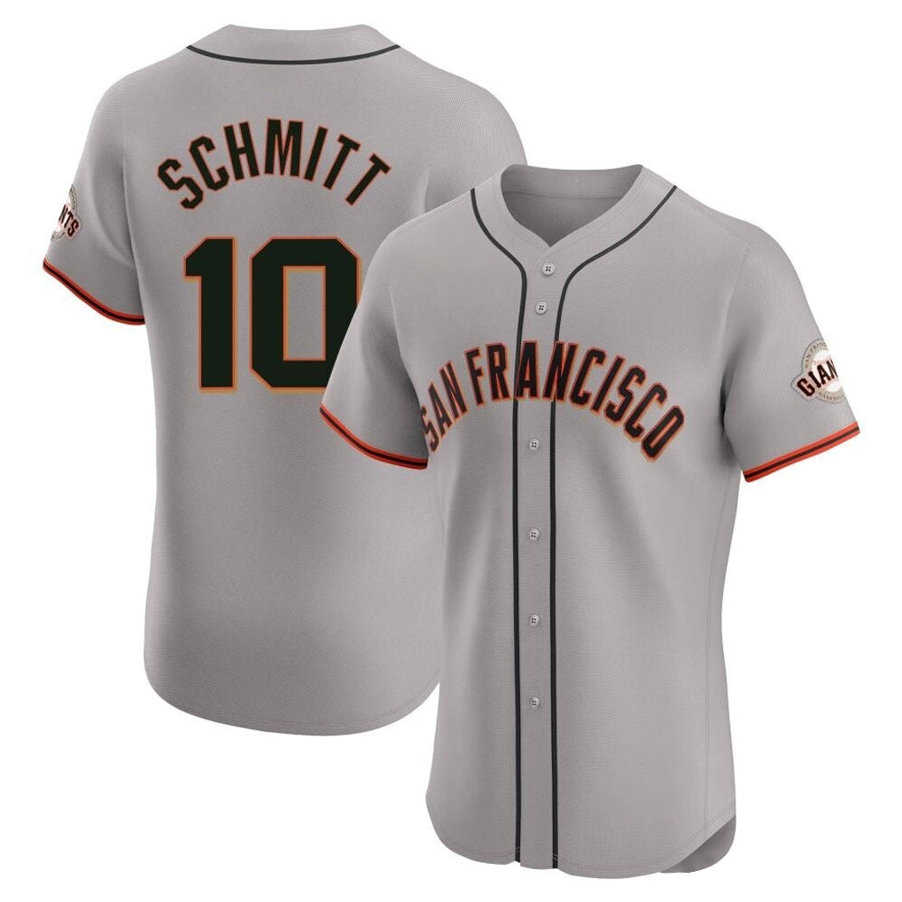 Yuxns SF.Giants #10 Casey Schmitt Player Gray Home Limited Elite Stitched Jerseys