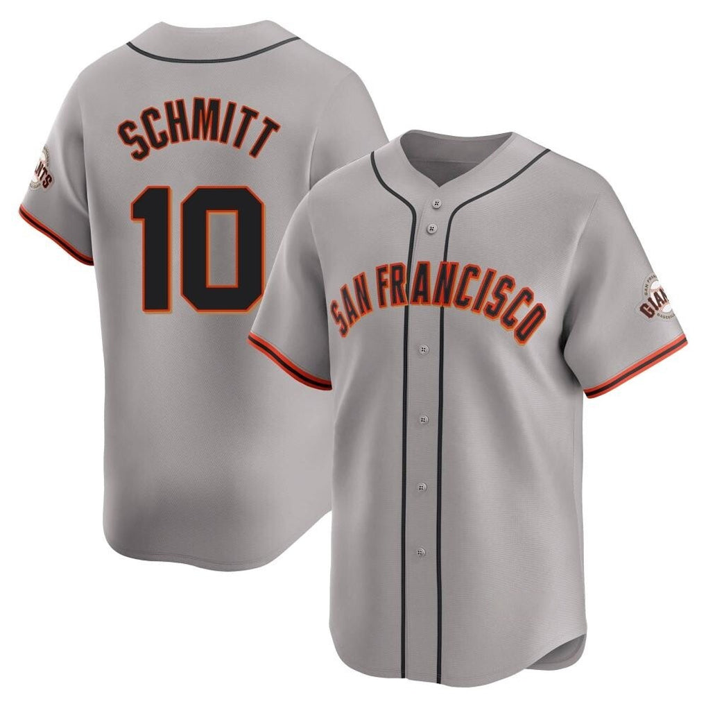 Yuxns SF.Giants #10 Casey Schmitt Player Gray Home Limited Stitched Jerseys