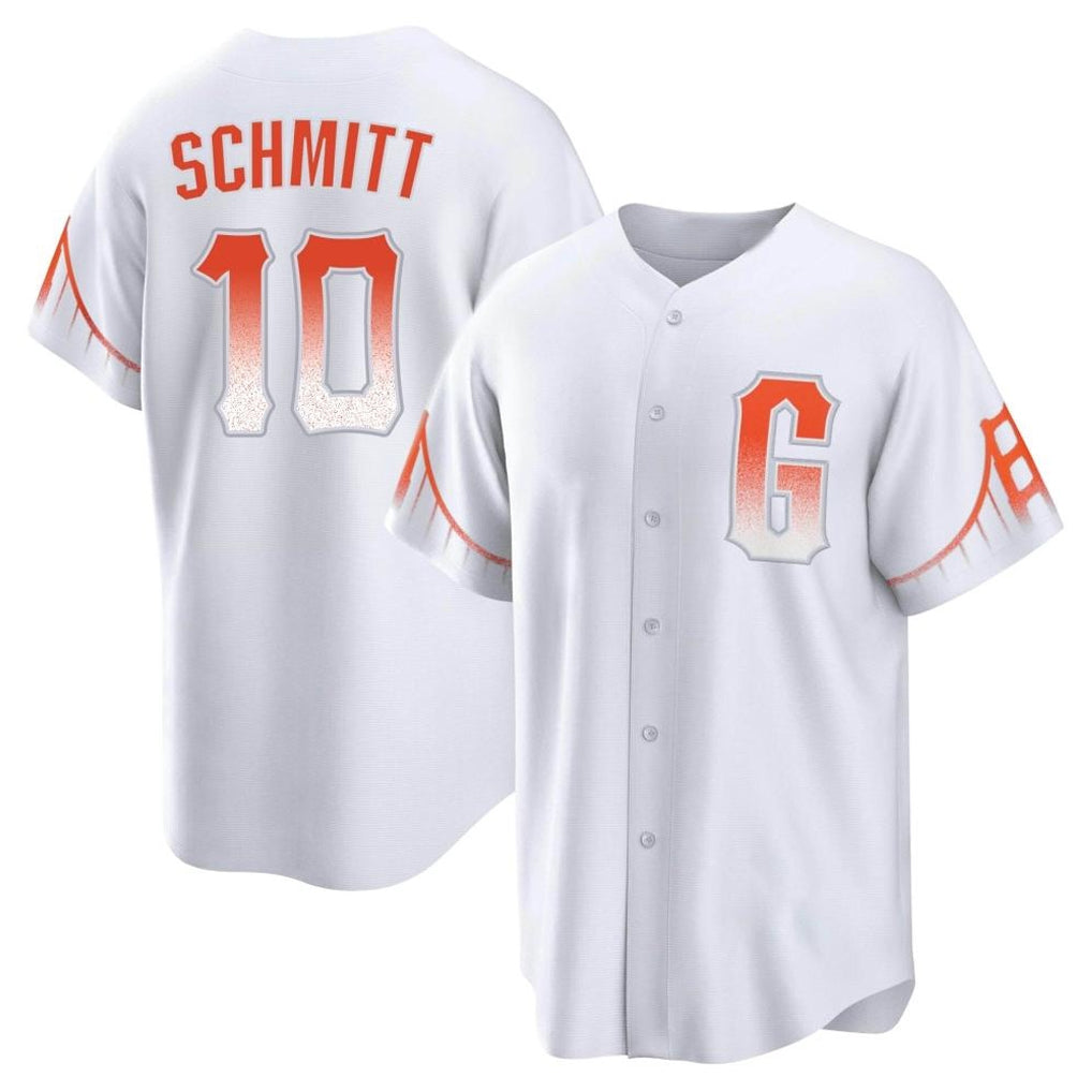 Yuxns SF.Giants #10 Casey Schmitt Player White City Connect Home Game Stitched Jerseys