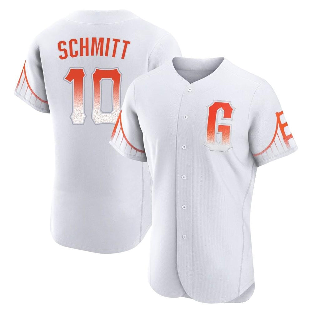 Yuxns SF.Giants #10 Casey Schmitt Player White City Connect Home Limited Elite Stitched Jerseys