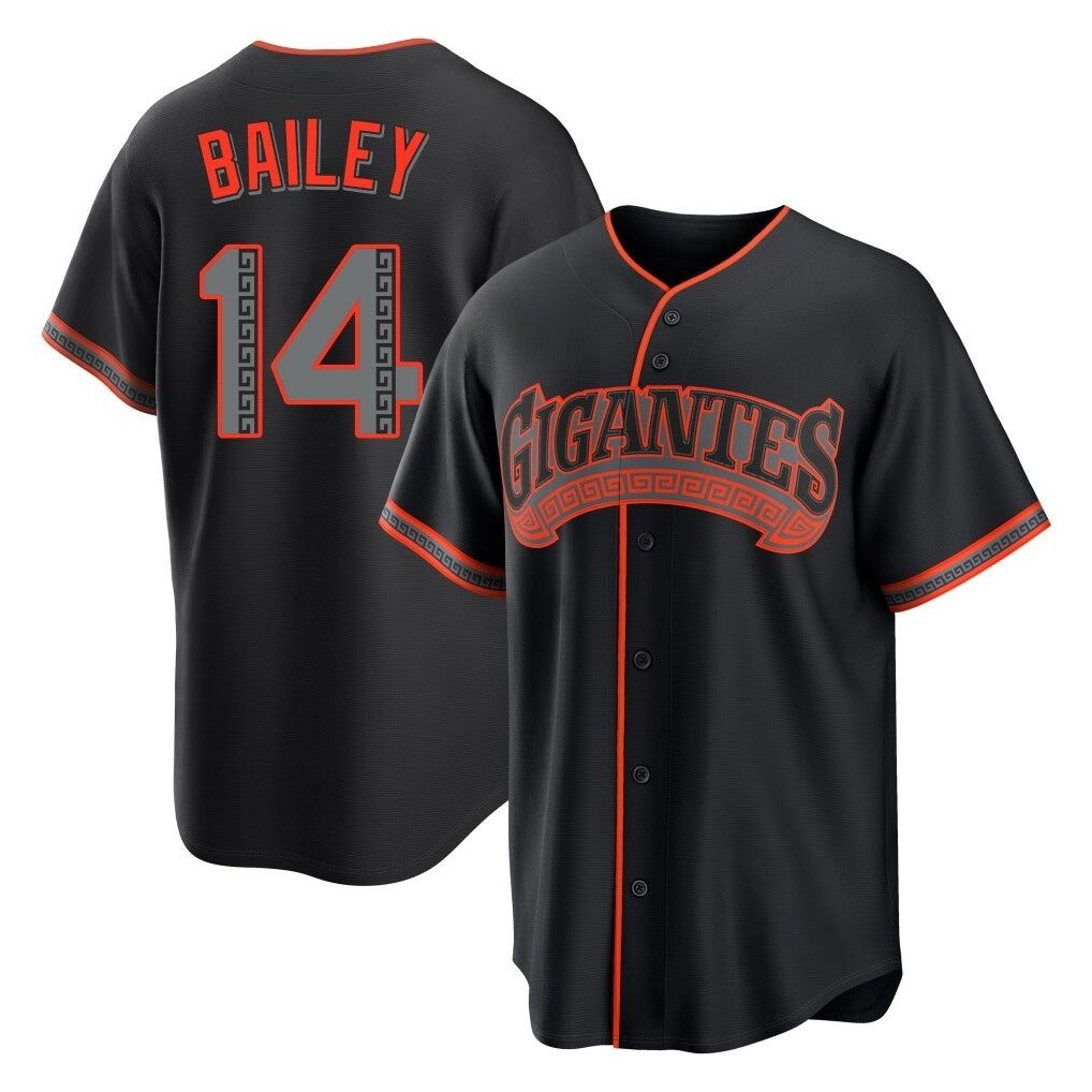 Yuxns SF.Giants #14 Patrick Bailey Player Black Alternate Limited Stitched Jerseys