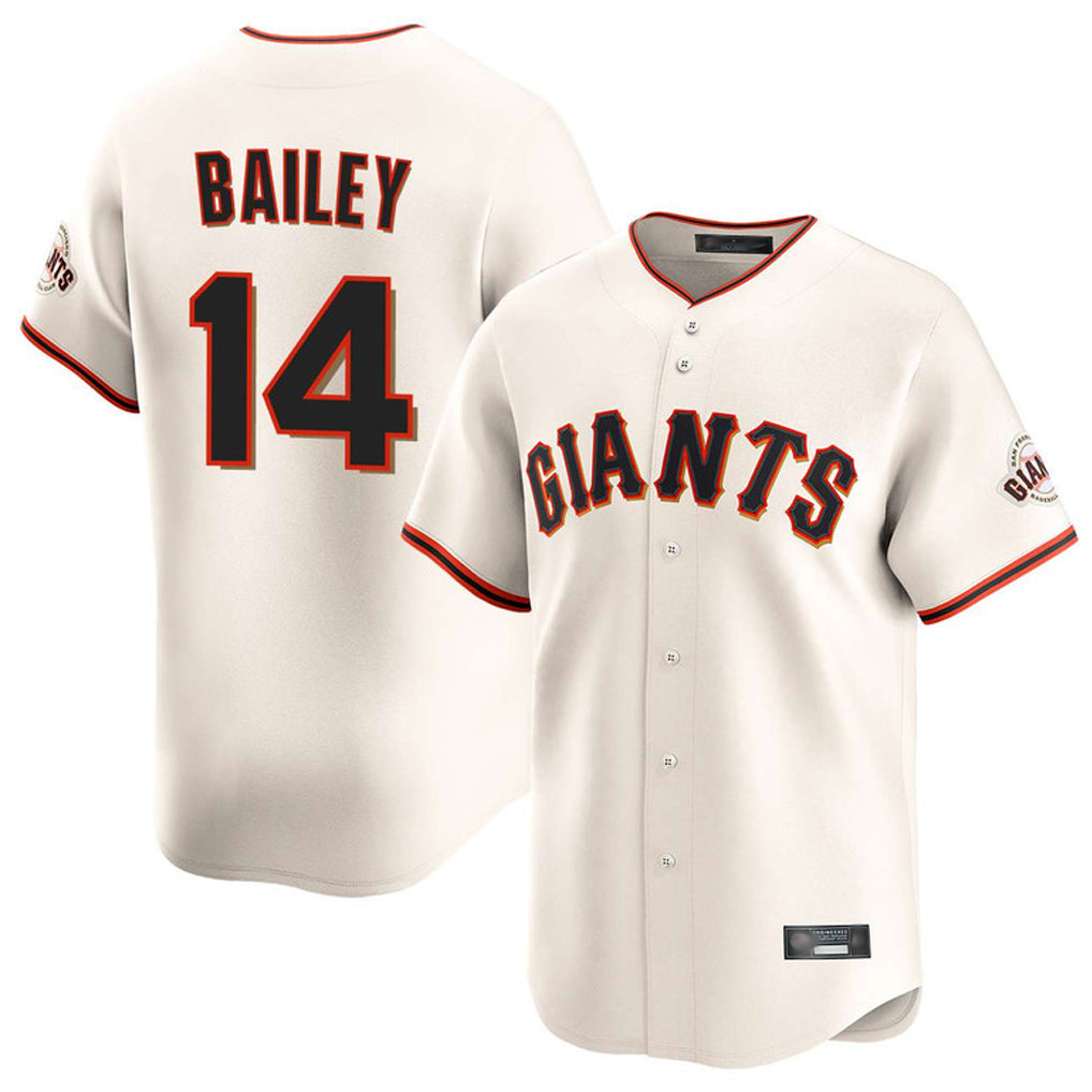 Yuxns SF.Giants #14 Patrick Bailey Player Cream Home Limited Stitched Jerseys