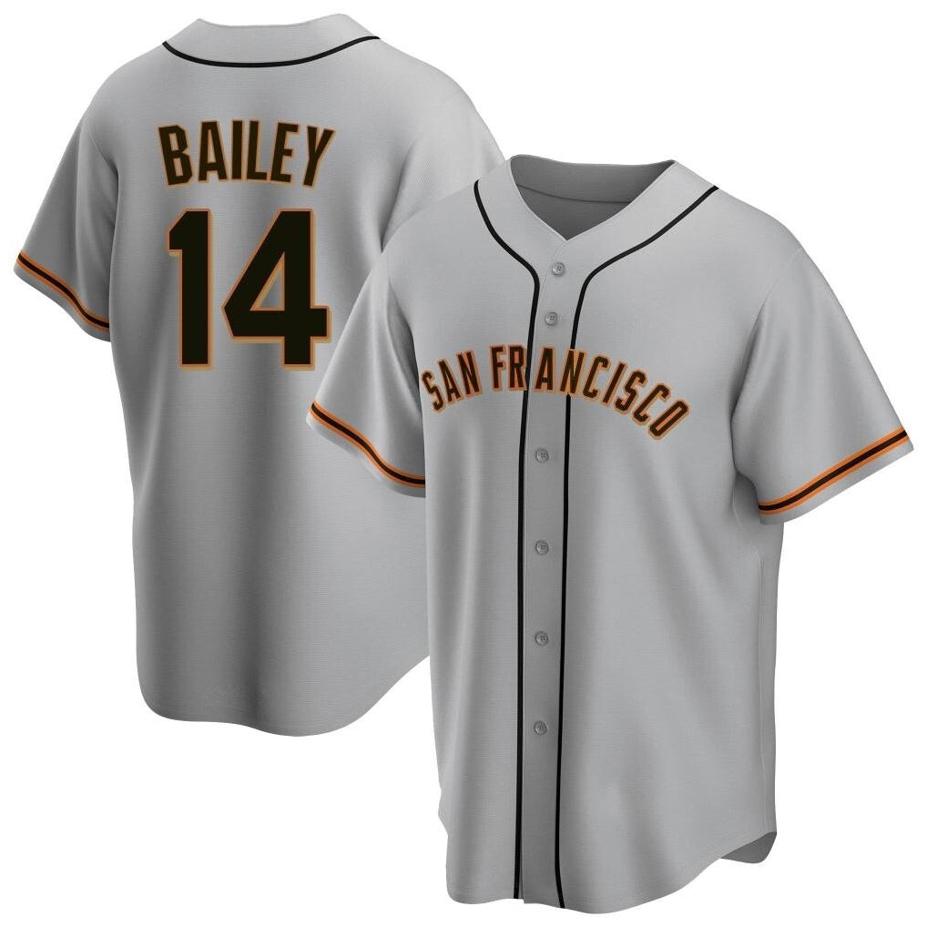 Yuxns SF.Giants #14 Patrick Bailey Player Gray Home Game Stitched Jerseys