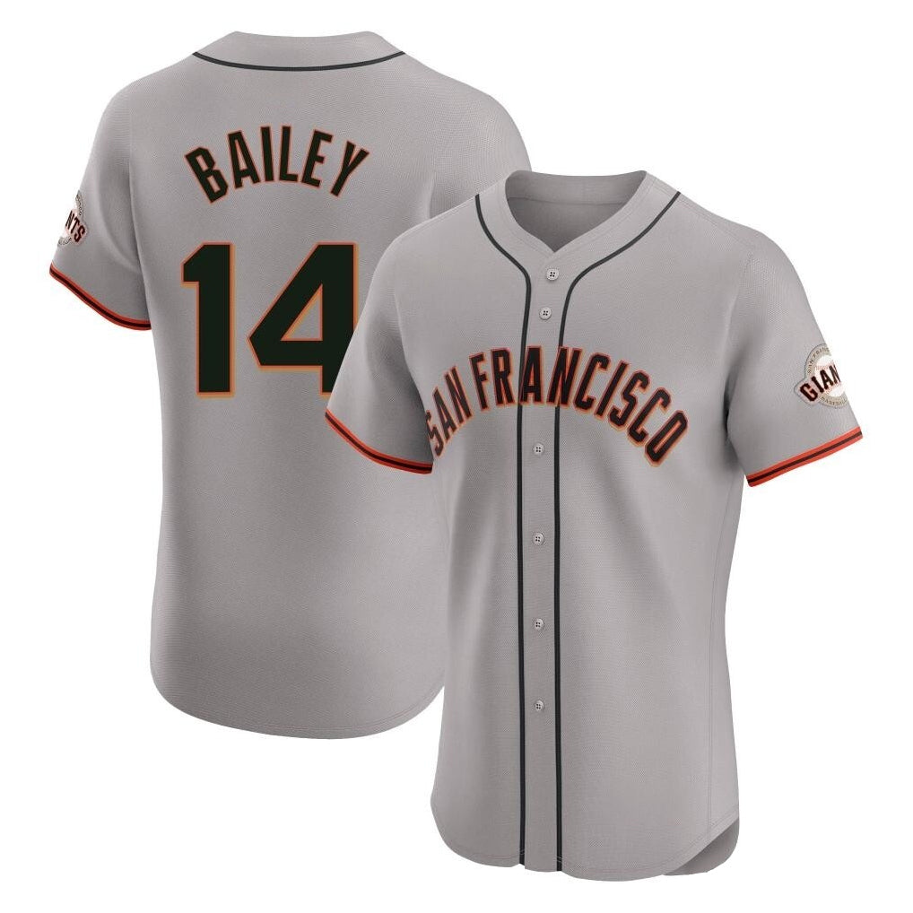 Yuxns SF.Giants #14 Patrick Bailey Player Gray Home Limited Elite Stitched Jerseys