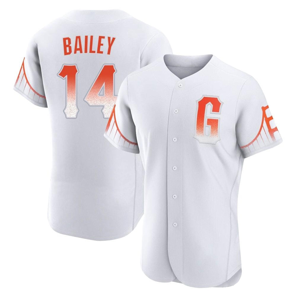 Yuxns SF.Giants #14 Patrick Bailey Player White City Connect Home Limited Elite Stitched Jerseys