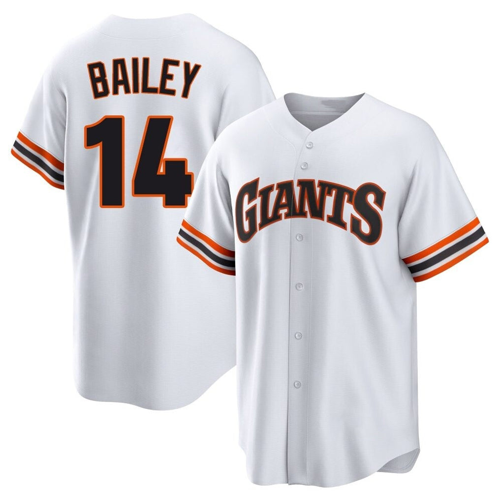 Yuxns SF.Giants #14 Patrick Bailey Player White Home Game Stitched Jerseys