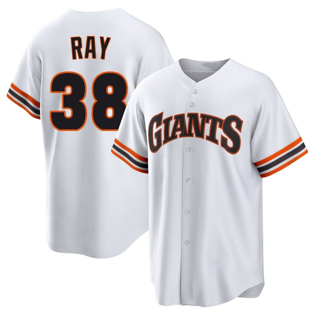 Yuxns SF.Giants #38 Robbie Ray Player White Home Game Stitched Jerseys