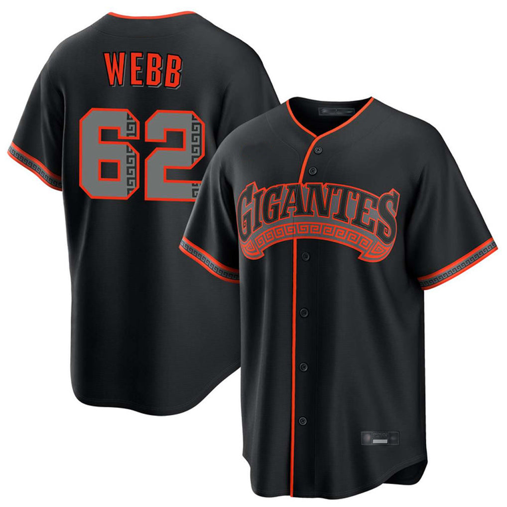 Yuxns SF.Giants #62 Logan Webb Player Black Alternate Limited Stitched Jerseys