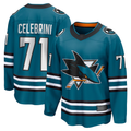 Yuxns SJ.Sharks #71 Macklin Celebrini Teal Home Breakaway Jerseys