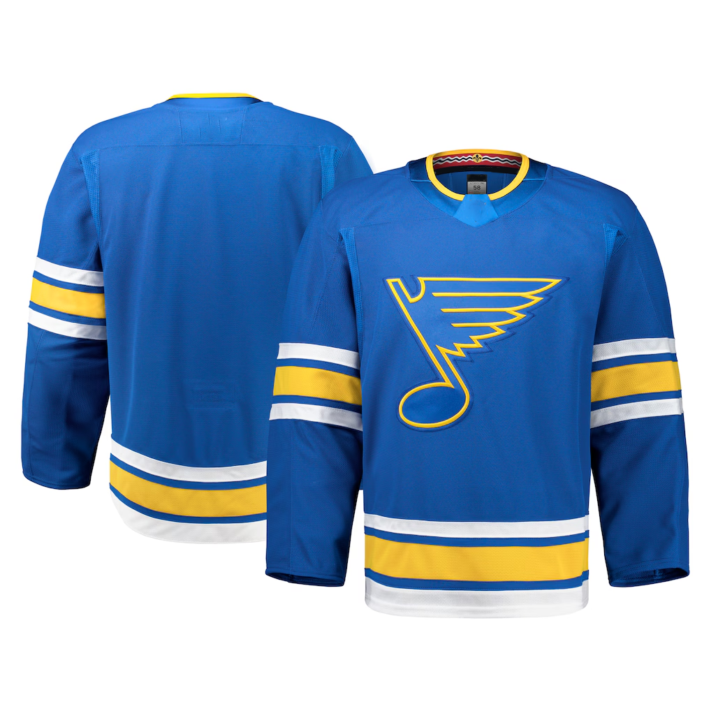 Yuxns SL.Blues Blue Home Authentic Pro Jerseys