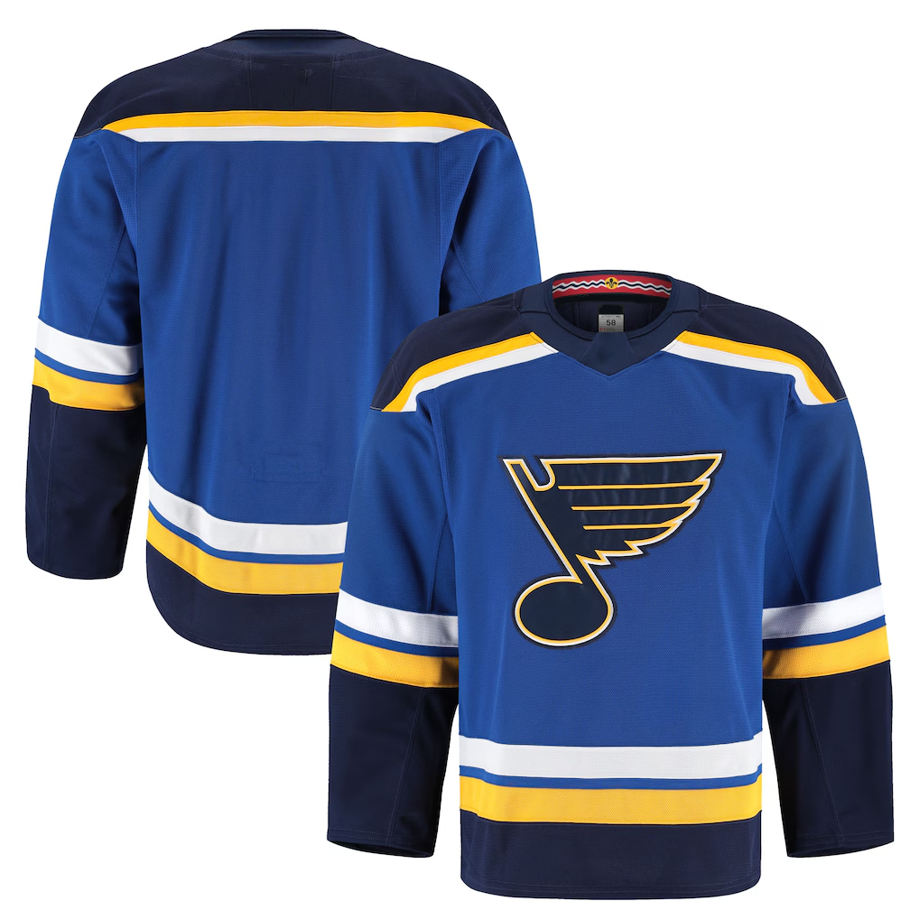 Yuxns SL.Blues Blue Home Authentic Pro Jerseys