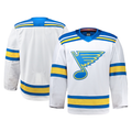 Yuxns SL.Blues White Away Authentic Pro Jerseys