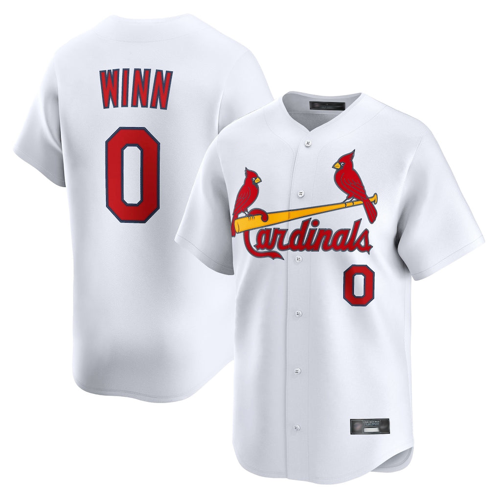 Yuxns St. Louis Cardinals #0 Masyn Winn Player White Home Limited Stitched Jerseys