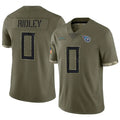 Yuxns T.Titans #0 Calvin Ridley Player Olive Salute To Service Limited Stitched Jerseys