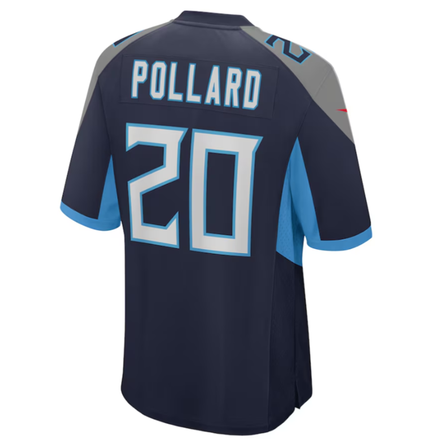 Yuxns T.Titans #20 Tony Pollard Navy Game Player Jersey Stitched Jerseys