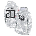 Yuxns T.Titans #20 Tony Pollard Player Arctic Camo Salute To Service Hoodies Game Stitched Jerseys
