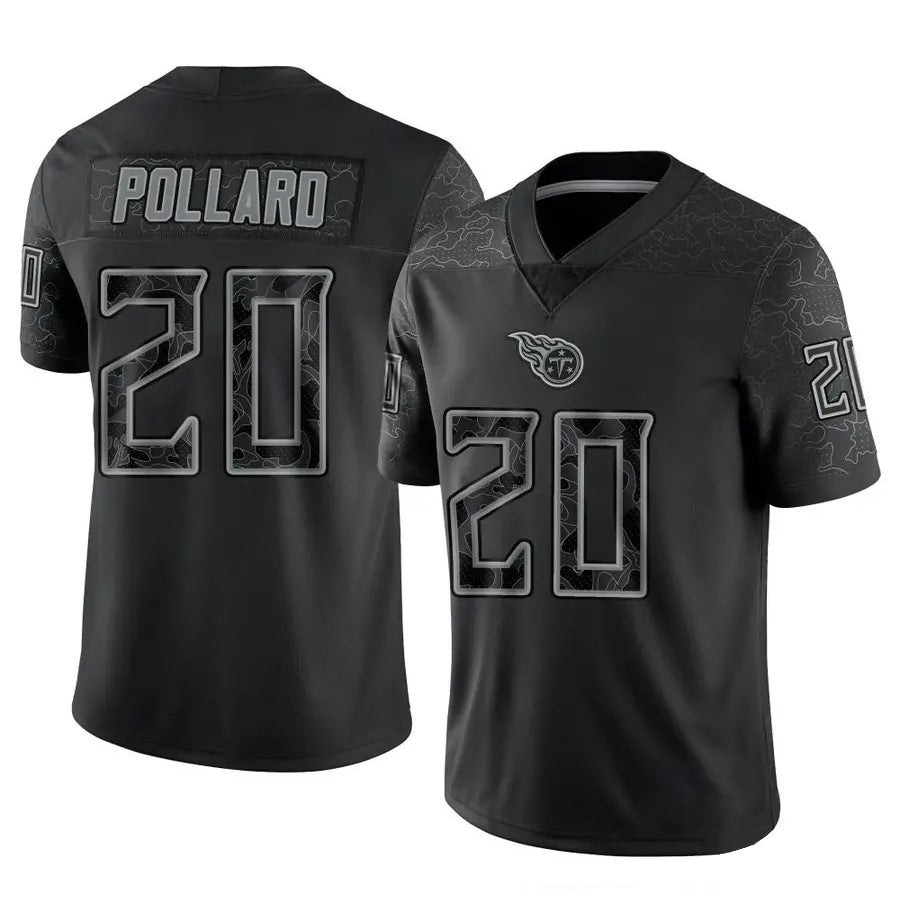 Yuxns T.Titans #20 Tony Pollard Player Black RFLCTV Limited Stitched Jerseys