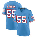 Yuxns T.Titans #55 JC Latham Player Blue Throwback Alternate Game Stitched Jerseys