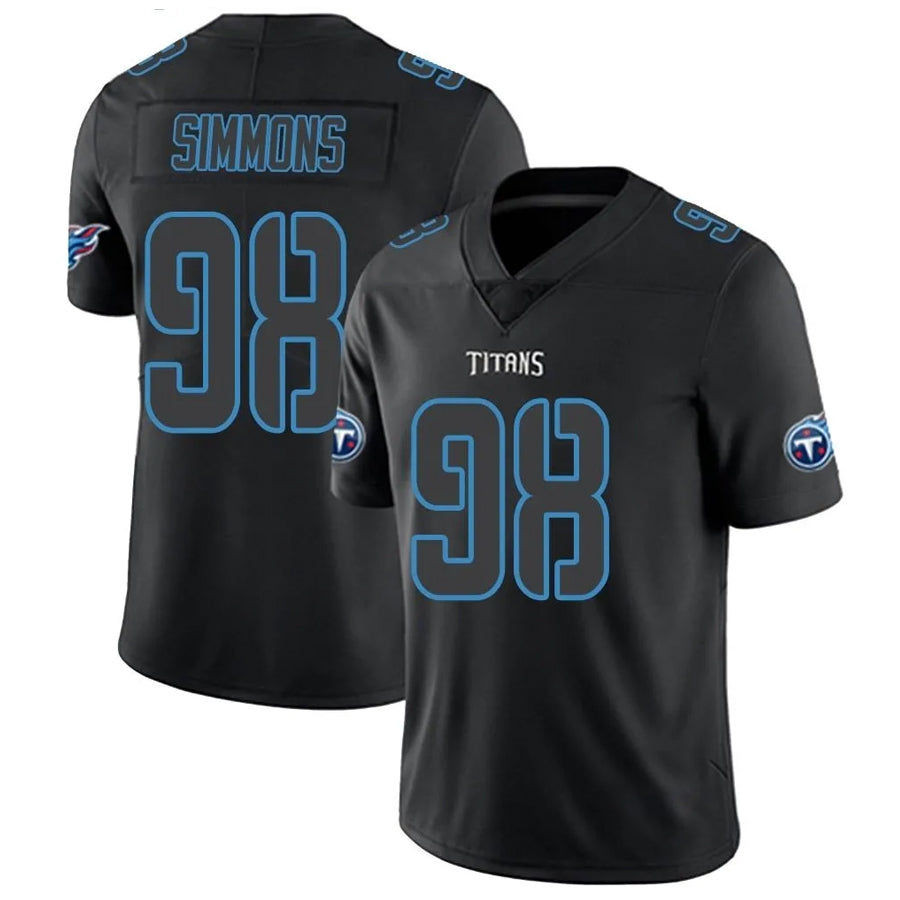Yuxns T.Titans #98 Jeffery Simmons Player Elite Light Blue Vapor Untouchable Stitched Jerseys
