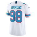 Yuxns T.Titans #98 Jeffery Simmons White Vapor F.U.S.E. Stitched Limited Jerseys
