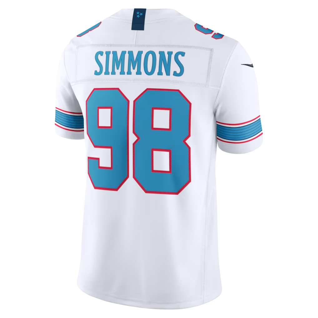 Yuxns T.Titans #98 Jeffery Simmons White Vapor F.U.S.E. Stitched Limited Jerseys