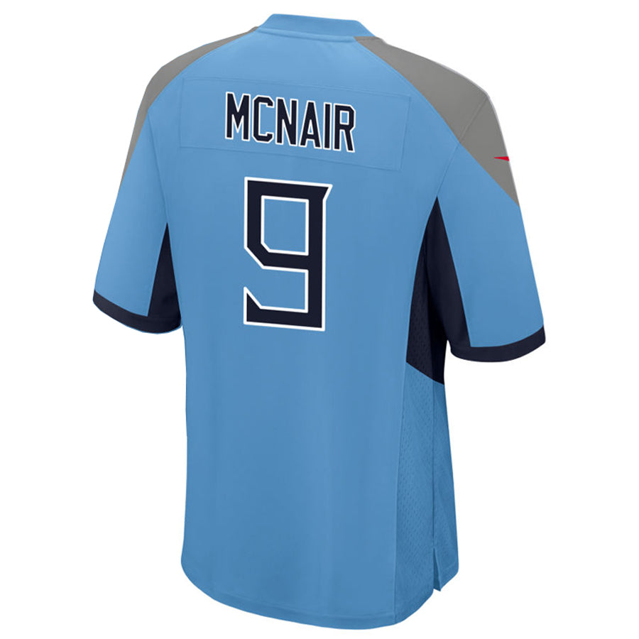 Yuxns T.Titans #9 Steve McNair Player Light Blue Home Game Stitched Jerseys