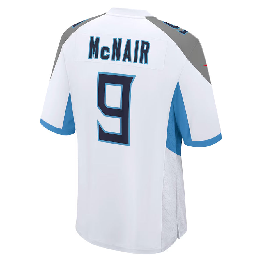 Yuxns T.Titans #9 Steve McNair Player White Home Game Stitched Jerseys
