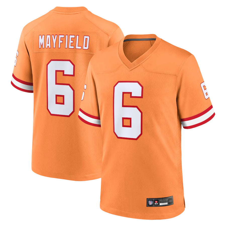 Yuxns TB.Buccaneers Secondary Alternate Game Football Jerseys - #6 Baker Mayfield Player
