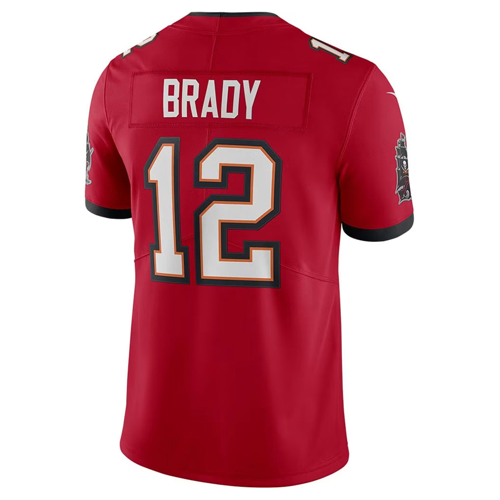 Yuxns TB.Buccaneers #12 Tom Brady Player Red Vapor F.U.S.E. Limited Stitched Jerseys
