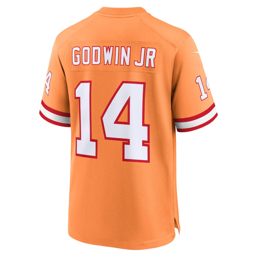 Yuxns TB.Buccaneers #14 Chris Godwin Jr. Player Orange Game Stitched Jerseys
