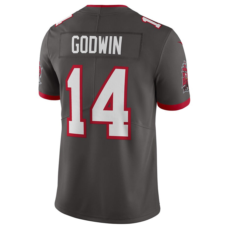 Yuxns TB.Buccaneers #14 Chris Godwin Jr. Player Pewter Vapor Limited Stitched Jerseys
