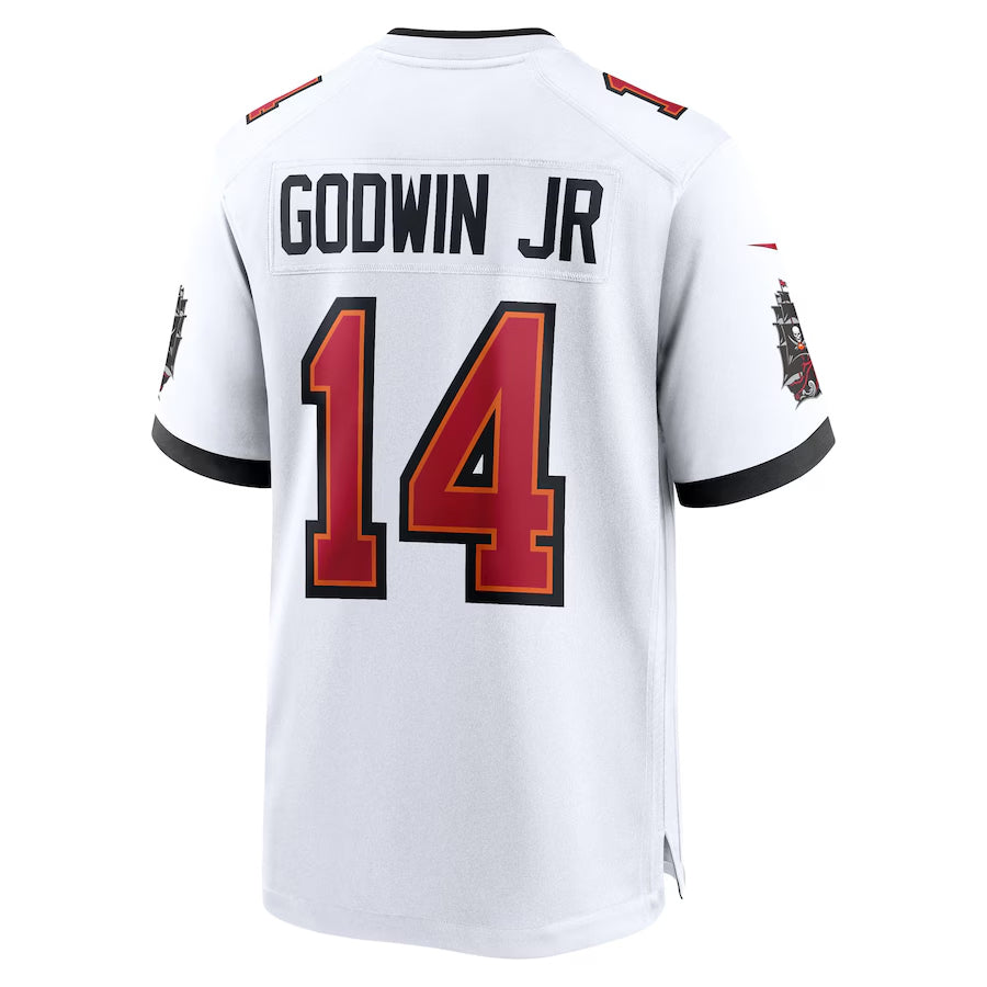 Yuxns TB.Buccaneers #14 Chris Godwin Jr. Player White Game Home Stitched Jerseys