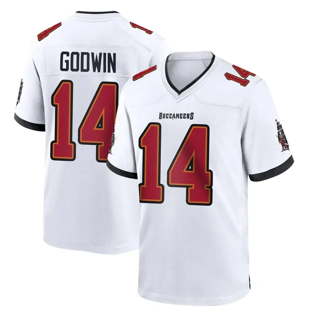 Yuxns TB.Buccaneers #14 Chris Godwin Jr. Player White Home Game Stitched Jerseys