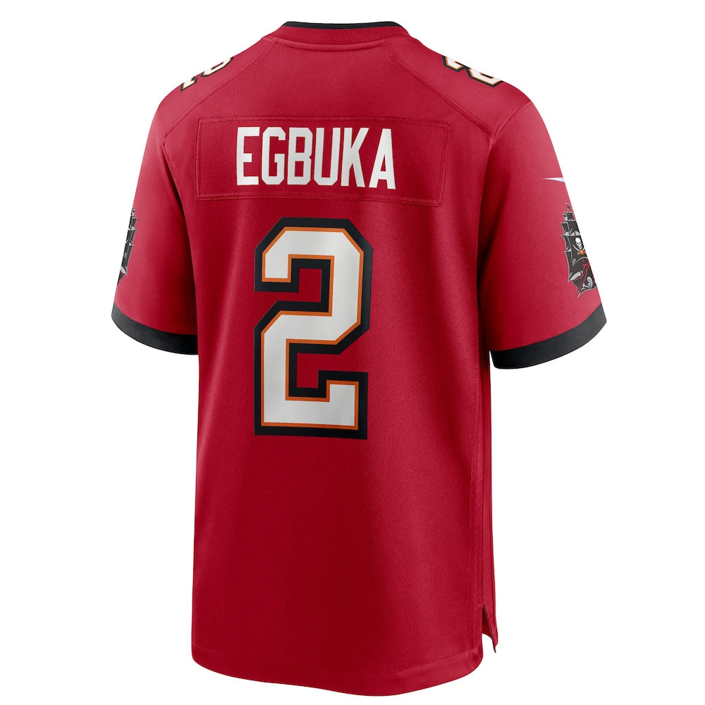 Yuxns TB.Buccaneers #2 Emeka Egbuka Player Red Home Game Stitched Jerseys
