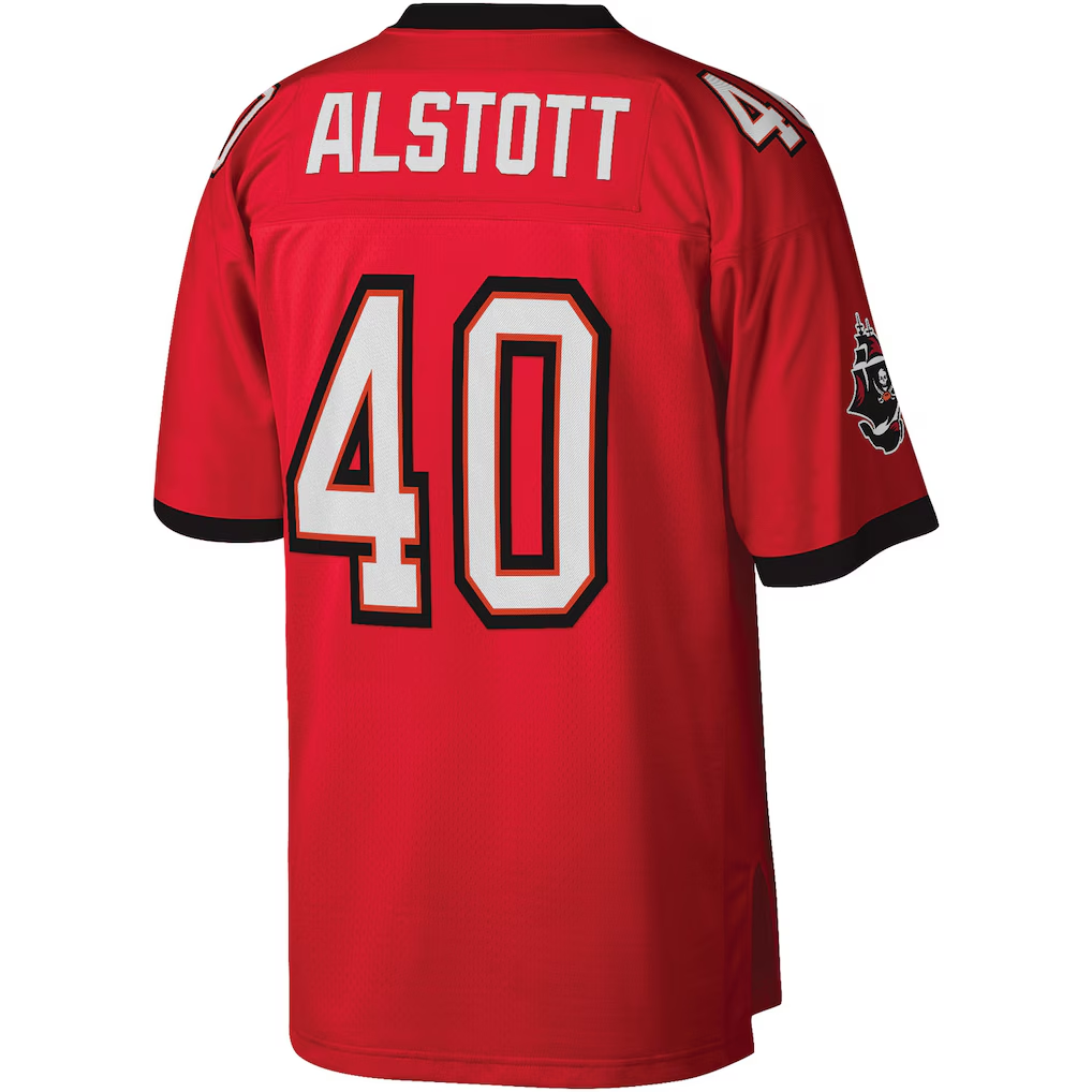 Yuxns TB.Buccaneers #40 Mike Alstott Mitchell & Ness Red Legacy Replica Puhic  Stitched Jerseys