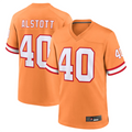 Yuxns TB.Buccaneers #40 Mike Alstott Orange Throwback Game Jersey American Stitched Jerseys