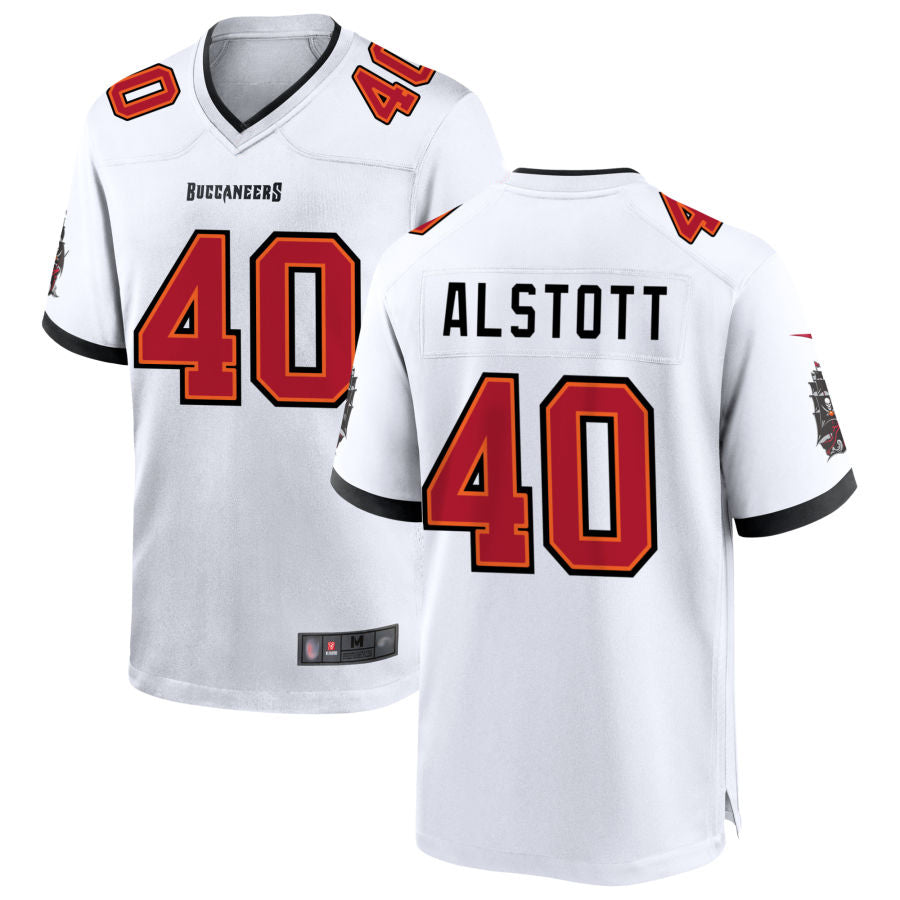 Yuxns TB.Buccaneers #40 Mike Alstott Player White Home Game Football Jerseys