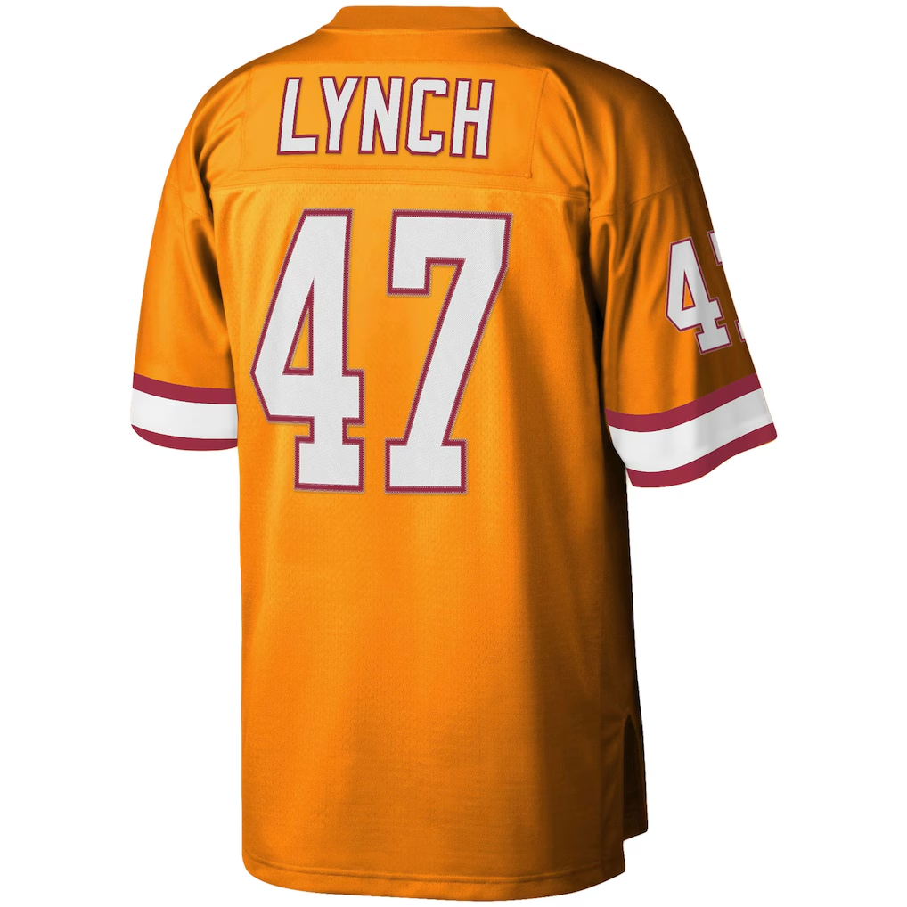 Yuxns TB.Buccaneers #47 John Lynch Mitchell & Ness Orange Big & Tall 1995 Legacy Retired Player Stitched Jerseys