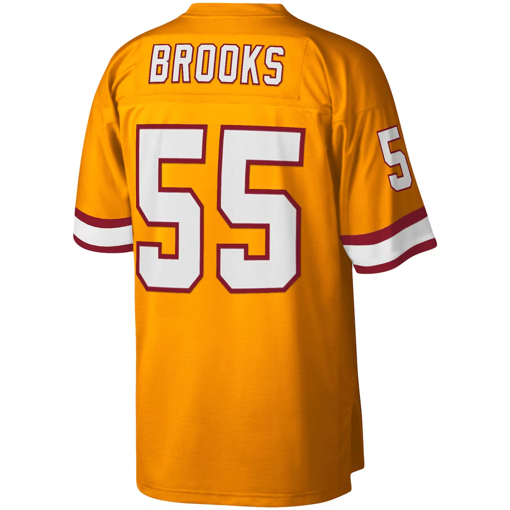 Yuxns TB.Buccaneers #55 Derrick Brooks Mitchell & Ness Orange Big & Tall 1995 Legacy Retired Player Stitched Jerseys
