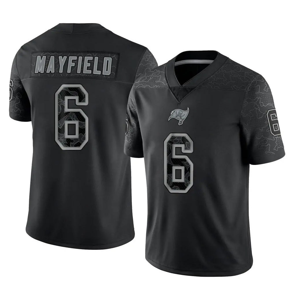 Yuxns TB.Buccaneers #6 Baker Mayfield Player Black RFLCTV Limited Stitched Jerseys