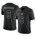 Yuxns TB.Buccaneers #6 Baker Mayfield Player Black RFLCTV Limited Football Jerseys