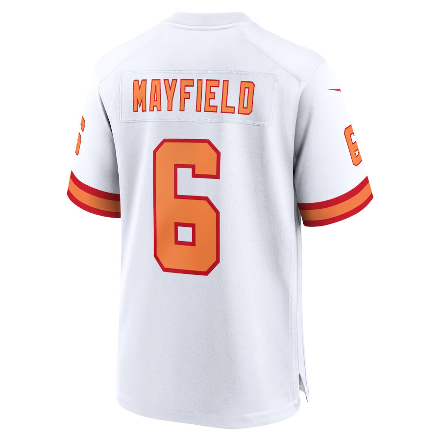 Yuxns TB.Buccaneers #6 Baker Mayfield Player White Home Game Football Jerseys