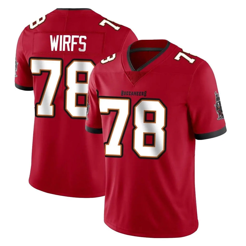 Yuxns TB.Buccaneers #78 Tristan Wirfs Player Red Limited Vapor Home Game Stitched Jerseys