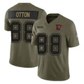 Yuxns TB.Buccaneers #88 Cade Otton Player Olive 2025 Salute To Service Limited Home Game Stitched Jerseys
