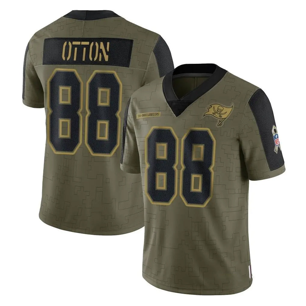 Yuxns TB.Buccaneers #88 Cade Otton Player Olive Salute To Service Limited Game Stitched Jerseys