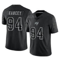 Yuxns TB.Buccaneers #94 Calijah Kancey Player Black Reflective Limited Home Game Stitched Jerseys