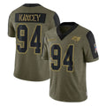 Yuxns TB.Buccaneers #94 Calijah Kancey Player Olive Salute To Service Limited Game Stitched Jerseys
